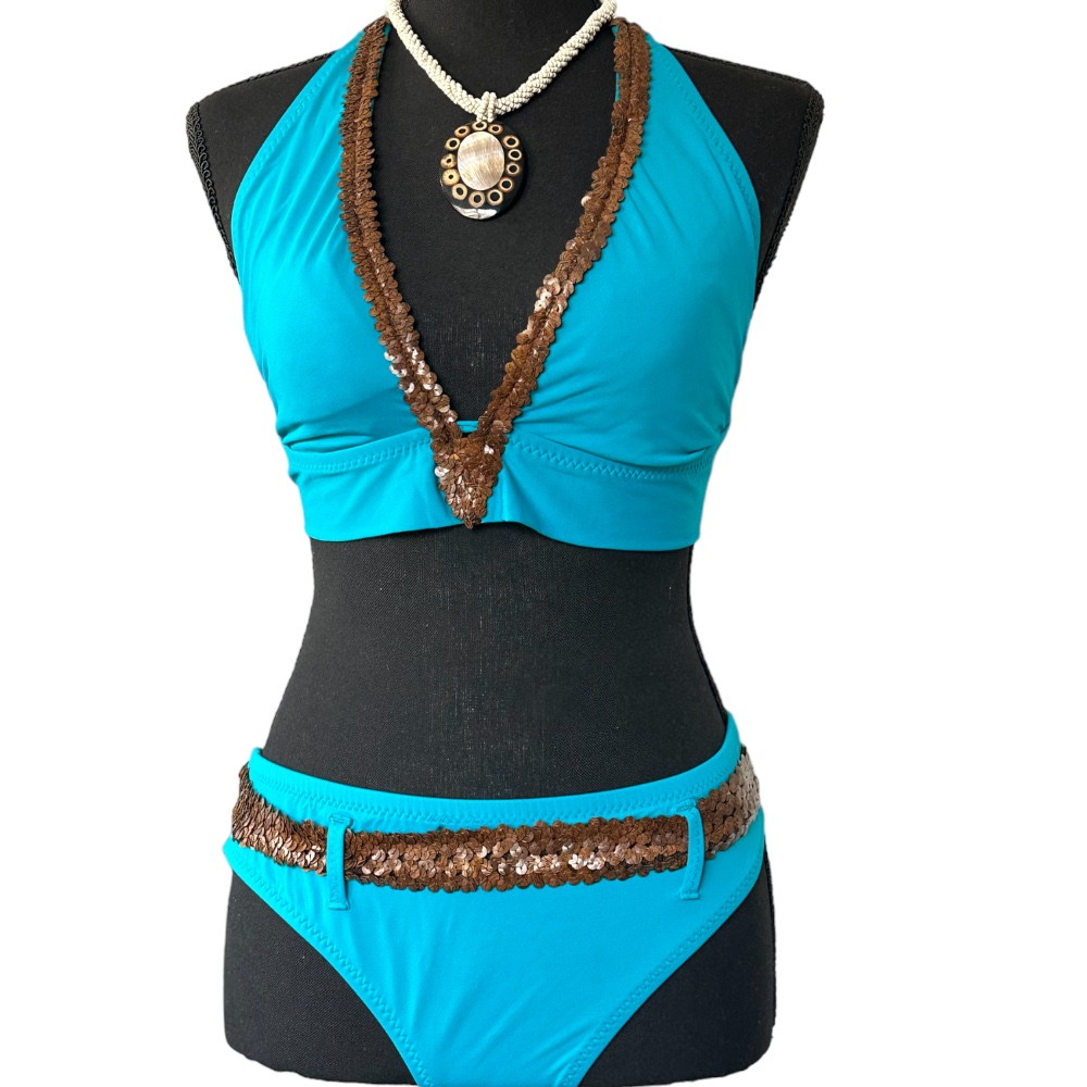 BECCA Torquoise 2-piece Swimwear | Size M