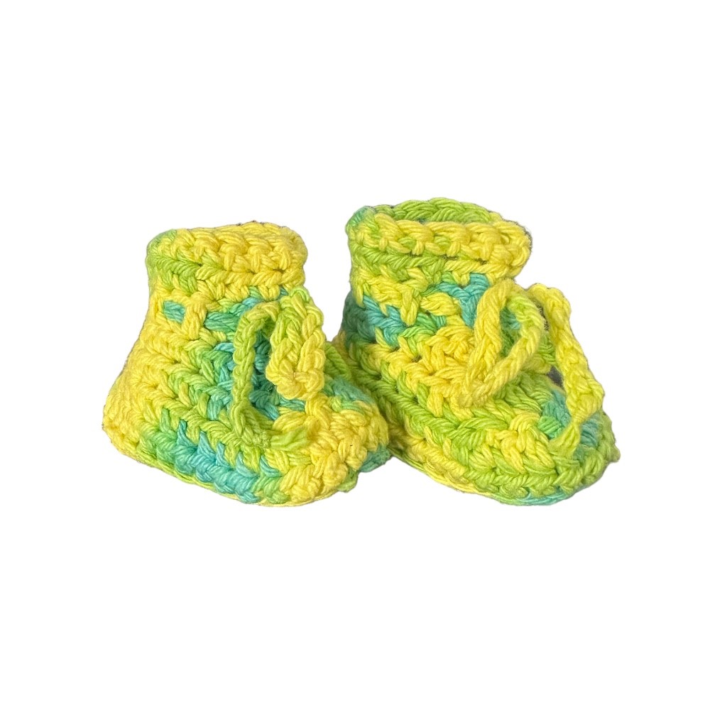 Handmade baby booties
