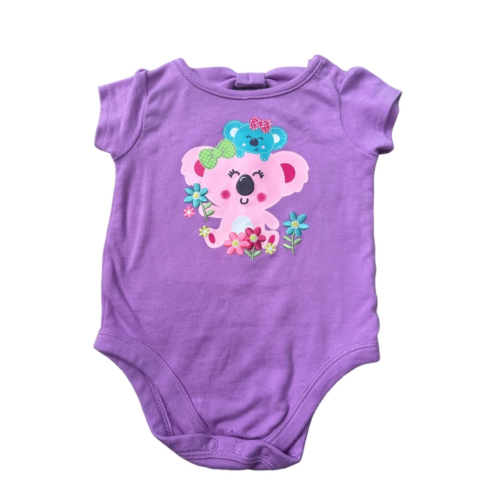 Garanimals  Teddy Bear Purple/Pink Onesie | Size 12M