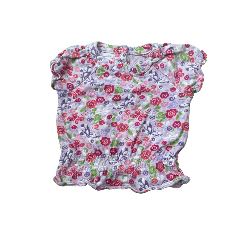 Wonder Kids Floral Top w/ three snaps in back | Size 12M