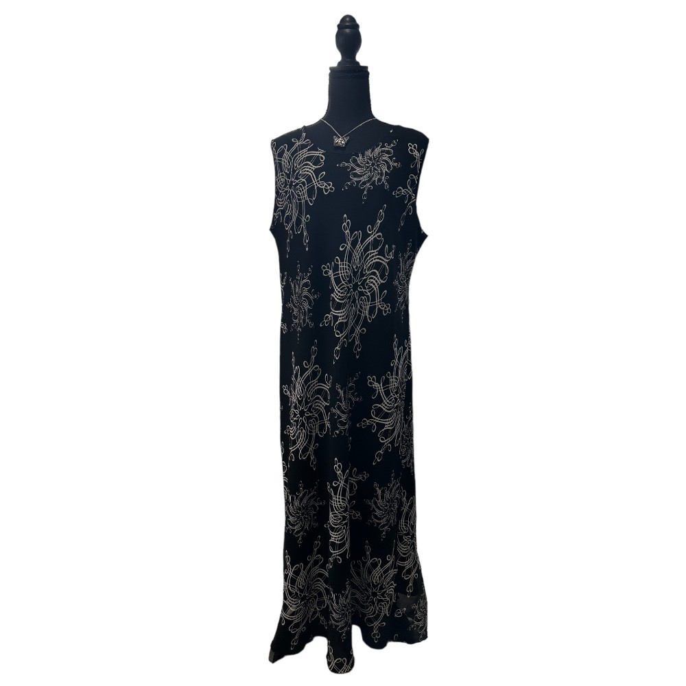 Mileage Black & White Print Dress | Size 2X