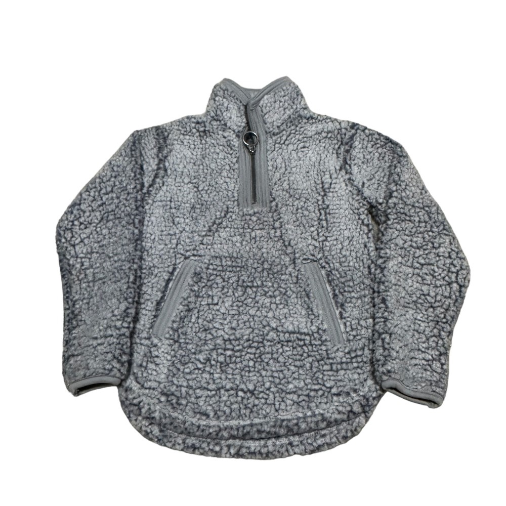 Cuddly Sherpa Light Gray Pullover | Size 4