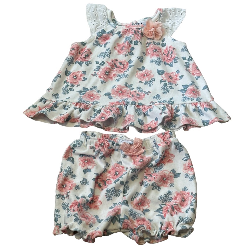 Nicole Miller Floral Dress Bloomer Set | Size 18M