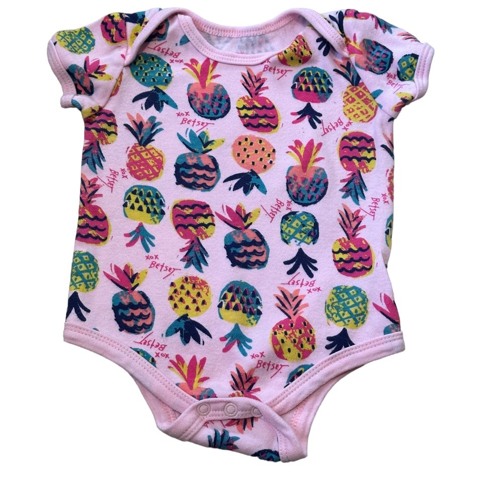 Betsy Johnson Pineapple Print Onesie | Size 9M
