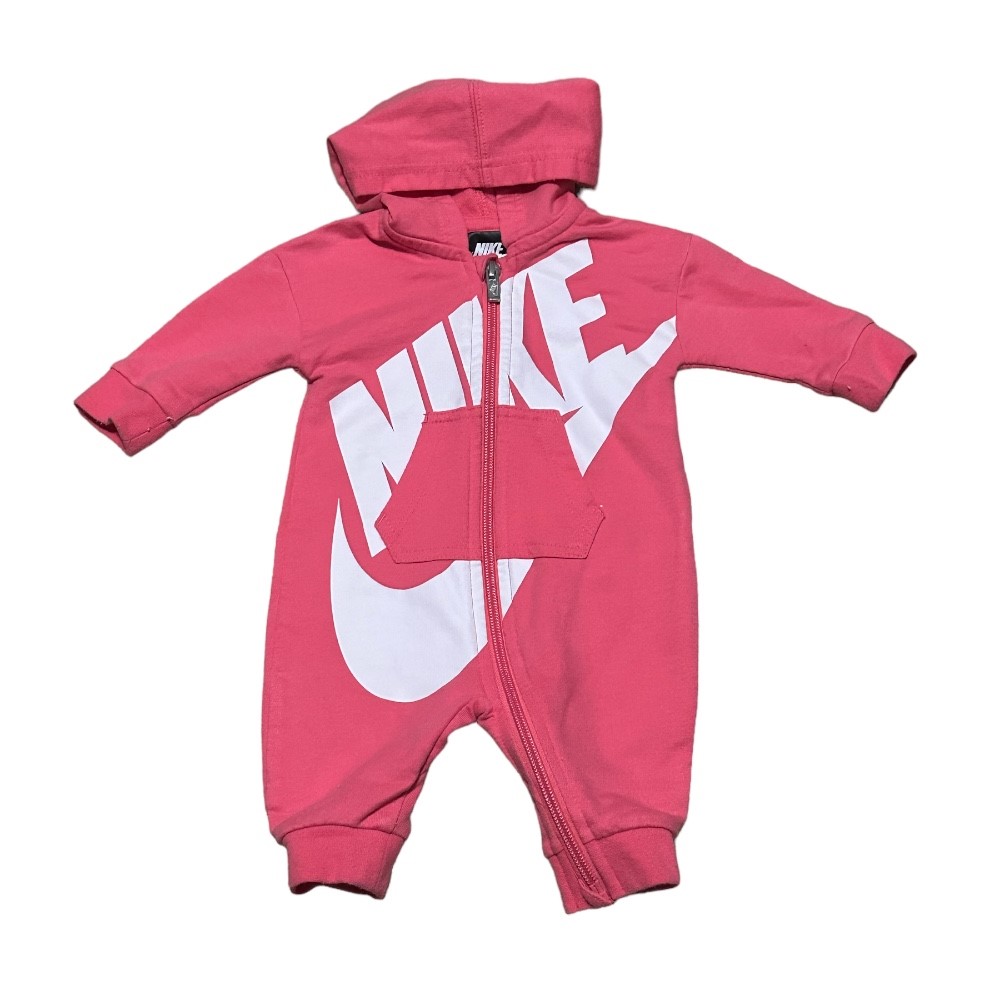 Nike Pink Hooded One Piece with Zipper - Size 3M