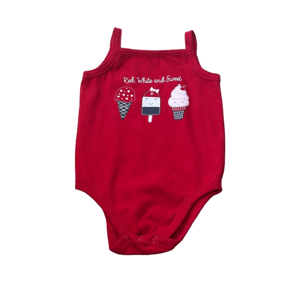 Garanimals Red Ice Cream Onesie | Size 6-9M