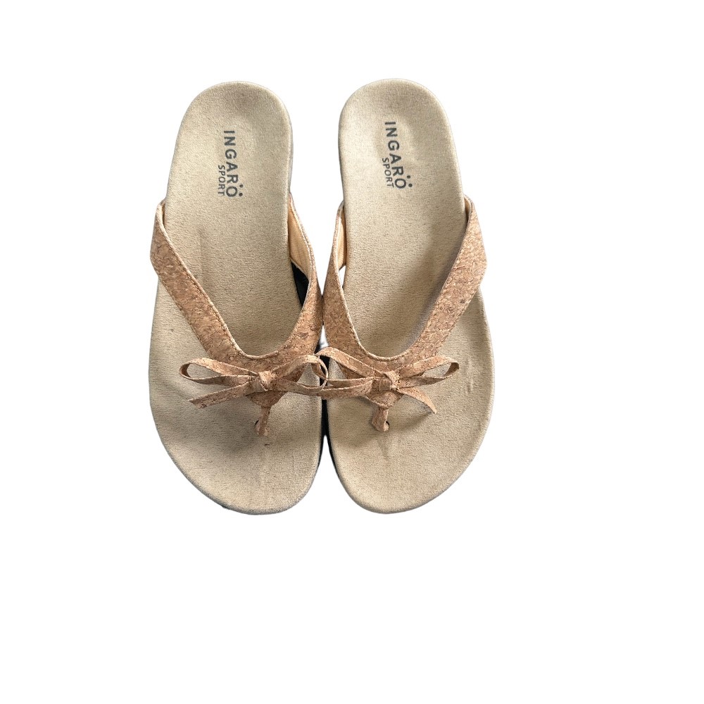 Ingaro Sport Thong Sandal with Low Wedge | Size 8