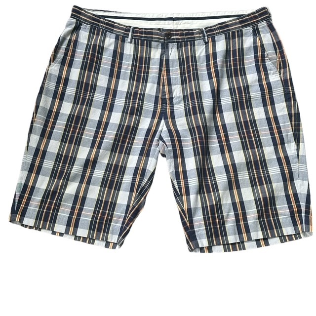 Polo Ralph Lauren Men's Dark blue & gold Plaid Chino Shorts | Size 42