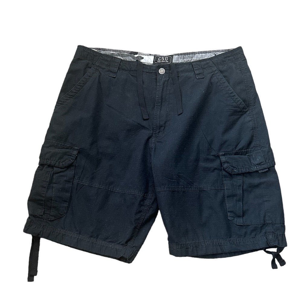 CSG Champs Sports Gear Men's Black Cargo Shorts w/ Drawstring | Size 42