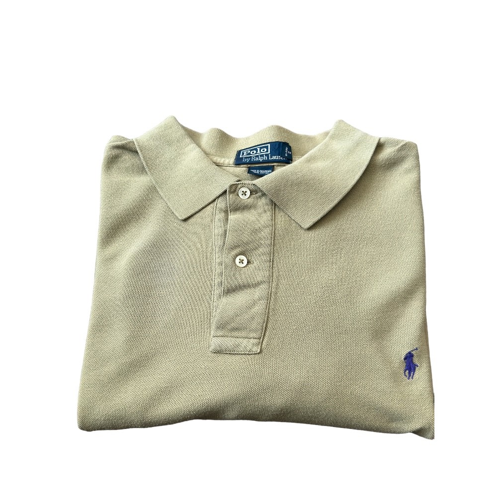 Polo by Ralph Lauren Light Olive Green Men's Short Sleeve Purple Pony Logo Shirt | Size 2XLT Tall