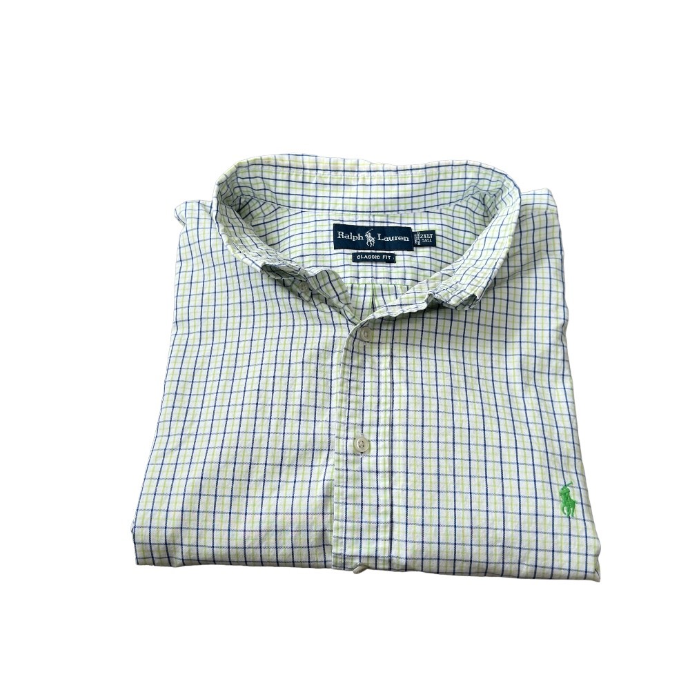 Ralph Lauren Classic Fit Plaid (Multi-Colored) Oxford Button Down Men’s Shirt | Size 2XL Tall