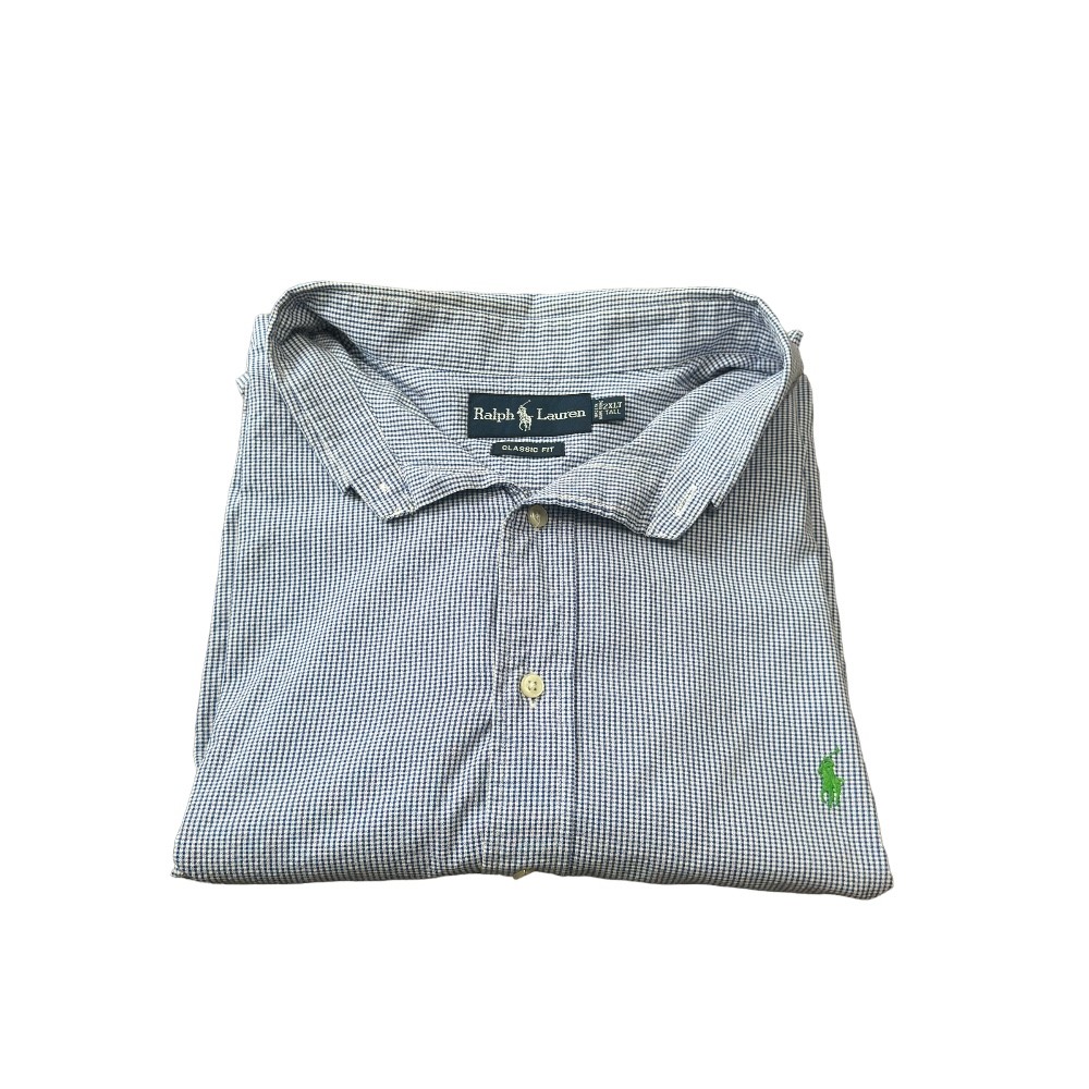 Ralph Lauren Classic Fit Blue/White Oxford Button Down Men’s Shirt | Size 2XLT Tall