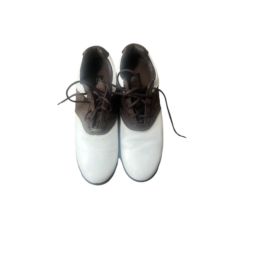 Men's Walter Hagen Madeira & White Saddle Golf Shoes Gore-Tex - Size 10.5M