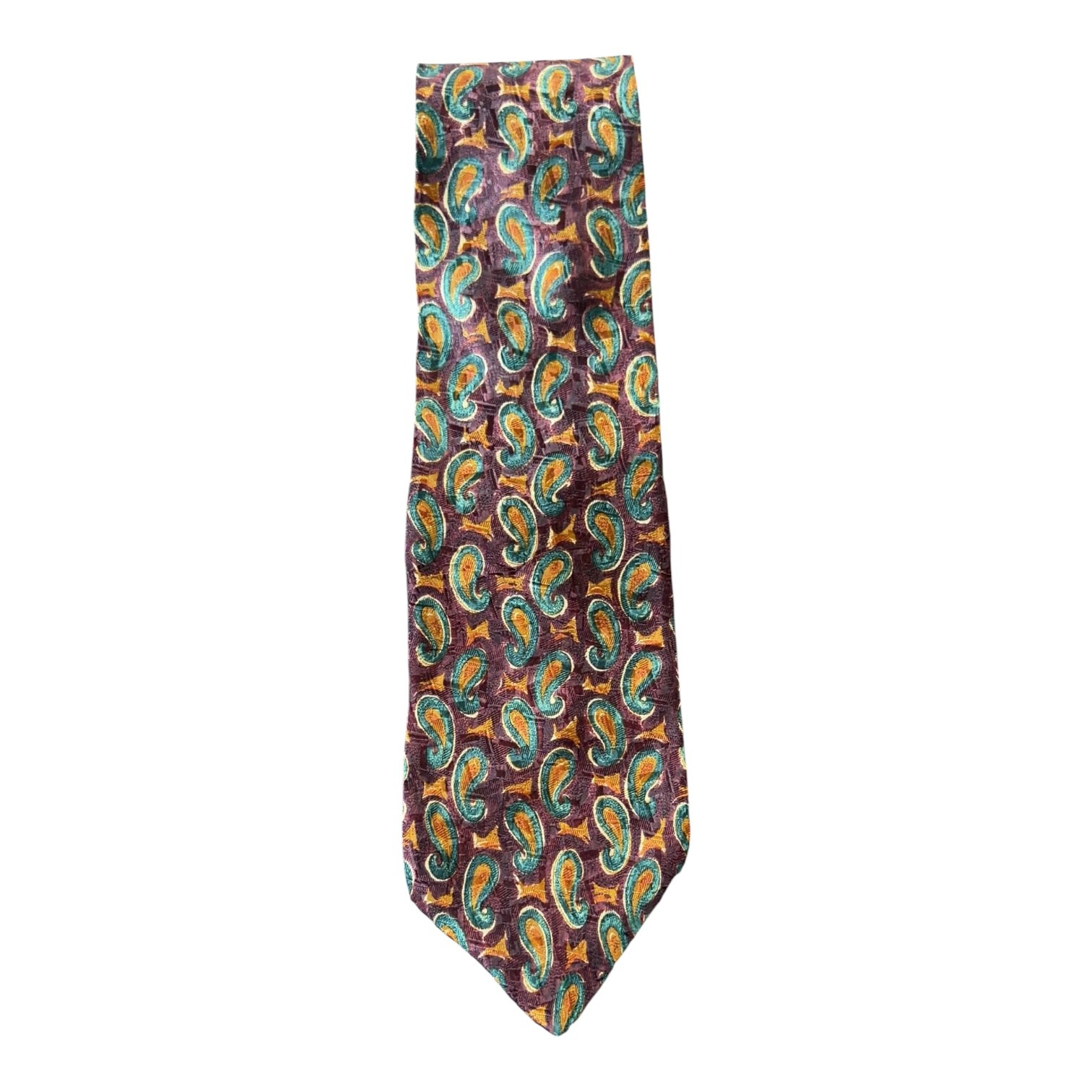 Men's Robert's Executive Accessories burgandy/gold/green Necktie